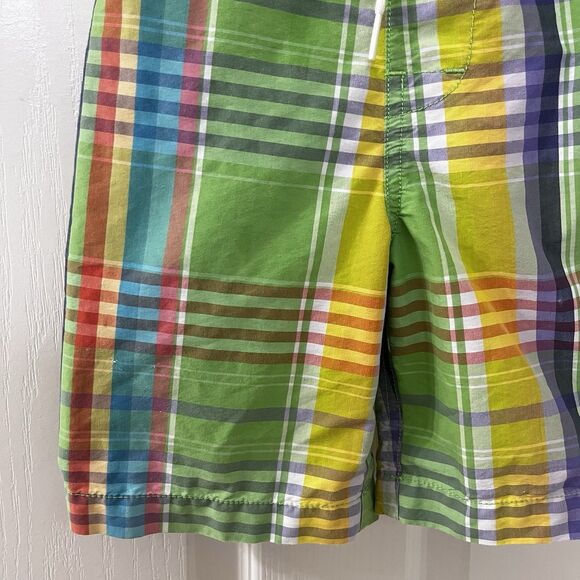 Polo by Ralph Lauren Green Plaid Swim Board Shorts Boys Size 4/4T - Picture 6 of 12